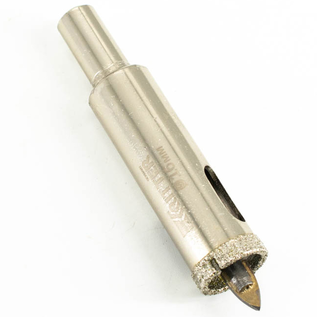 Коронка алмазная по кафелю, стеклу "Ritter Eco", d16*55мм, с центрирующим сверлом, мокрый рез, цилиндрический хвостовик