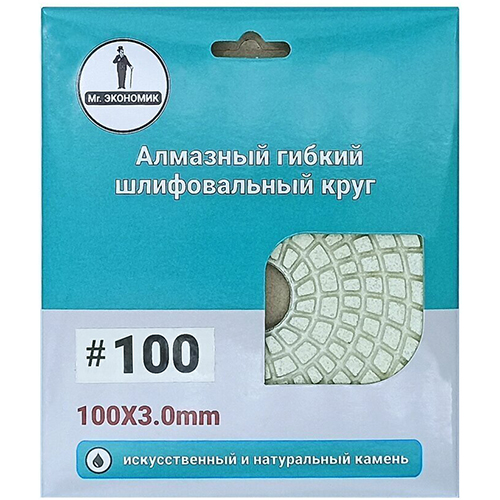 Алмазный гибкий шлифовальный круг Экономик 100,  № 100 Trio-Diamond