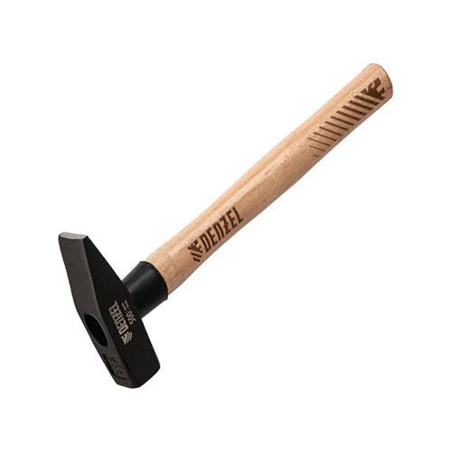 Молоток "Denzel" слесарный 500г, кованый боек, буковая рукоятка