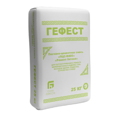 Смесь песчано-цементная М-400 "Гефест", 25кг