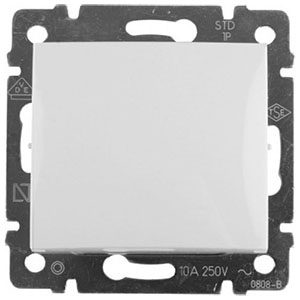 Переключатель 1-кл, перекрестный, "Valena Legrand", скрытой проводки, белый (без рамки)