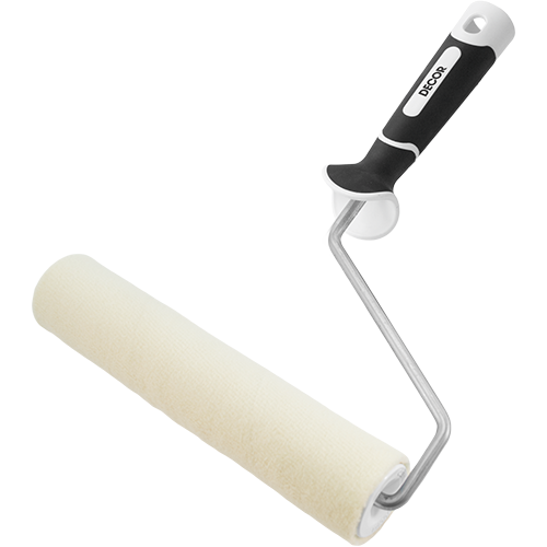 Валик 240мм, велюр, ворс 5мм, ролик d=42мм, ручка d=8мм, Decor