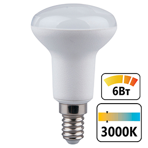 Лампа светодиодная &quot;Включай LED OPTI&quot; R50, Е14, 6Вт, 220В, 3000К, 500Лм