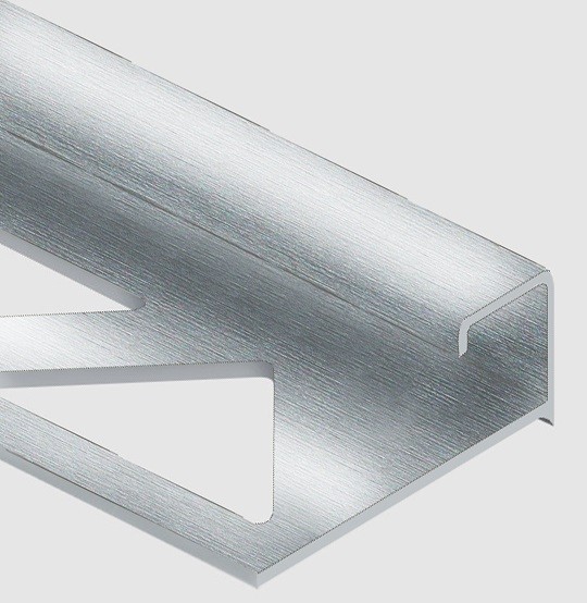 Профиль алюминиевый для плитки угловой внутренний 10мм*2,7м, &quot;Блестящее серебро&quot;
