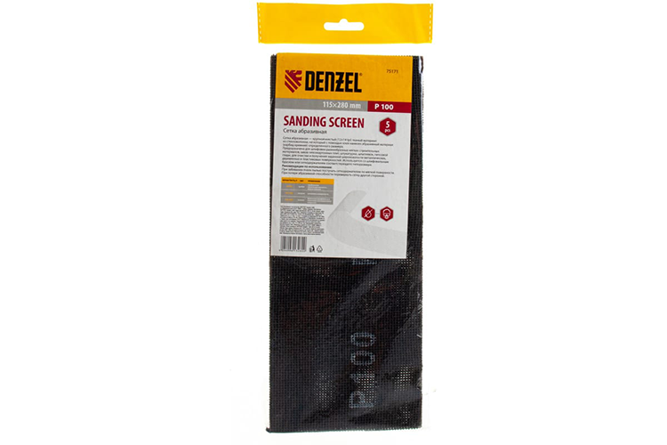 Сетка "Denzel" абразивная Р100, 115*280мм, 5шт