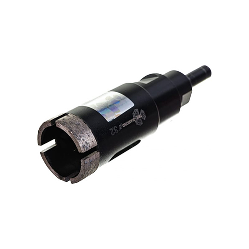 Коронка алмазная по керамограниту, мрамору, граниту "Trio-Diamond", d32*45мм, мокрый рез, цилиндрический хвостовик+М14