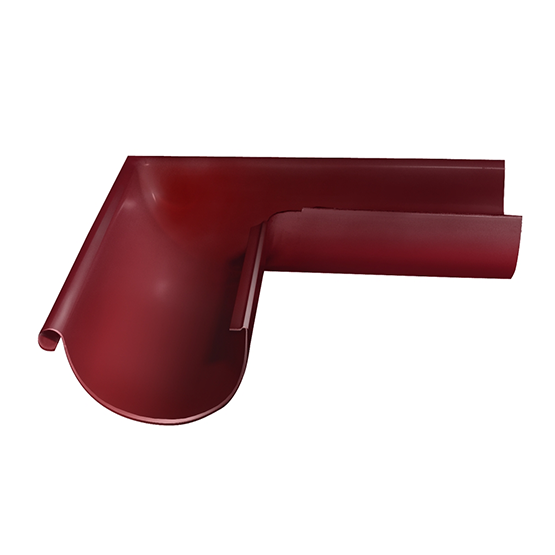 Металлический угол желоба внешний 90° "Красное вино" "Grand Line" d=125