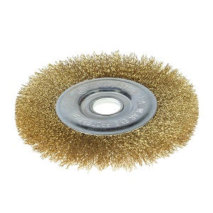 Щетка "MG" 125мм, крацовка дисковая, латунированная проволка, MG