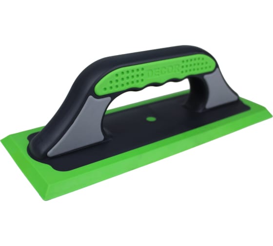 Терка DECOR, 3К, жесткая зеленая резина, 260*100мм