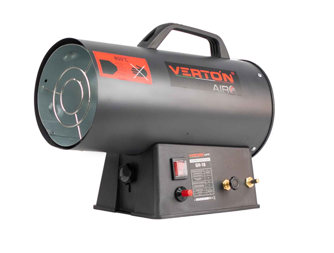 Пушка тепловая газовая GH-18, 18кВт, производ. 400м3/ч, расход топ. 1,1кг/ч, прямой нагрев, &quot;Verton Air&quot;