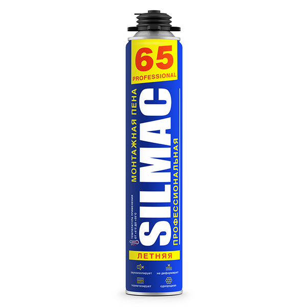 Пена монтажная  летняя &quot;SILMAC Professional&quot; 65, 850мл