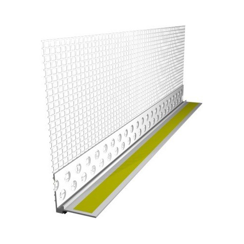 Профиль примыкающий с сеткой самоклей с пыльником 6мм, 2,4м (50шт./уп.)