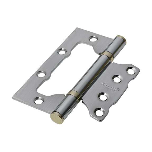 Петля универсальная без врезки "RFH - SC", 100*75*2,5мм, "Матовый хром"