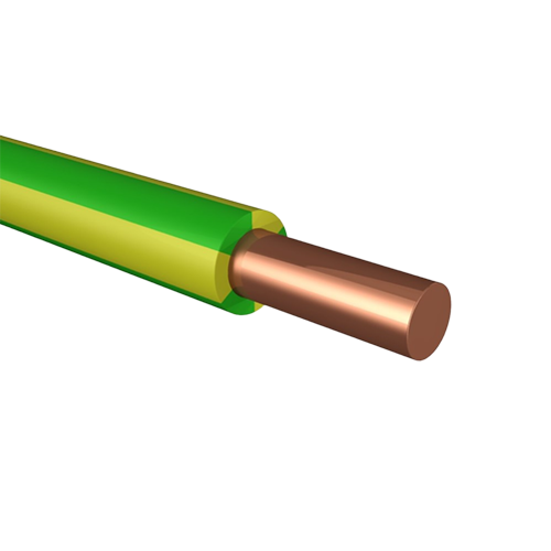 Провод медный ПуВ (ПВ-1) 2,5мм2 желто-зеленый (Гост)