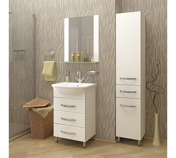 Пенал "Диамант 35", 350*300*1750мм белый