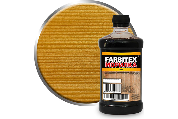 Пропитка водная "FARBITEX" защитно-декоративная тонирующая "Морилка" 0,5л, "Орех"