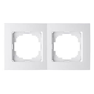 Рамка "NILSON Touran" двойная, горизонтальная, белая