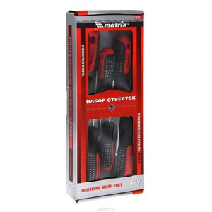 Набор "Matrix" профессиональных отверток "Fusion", CrV, 6шт