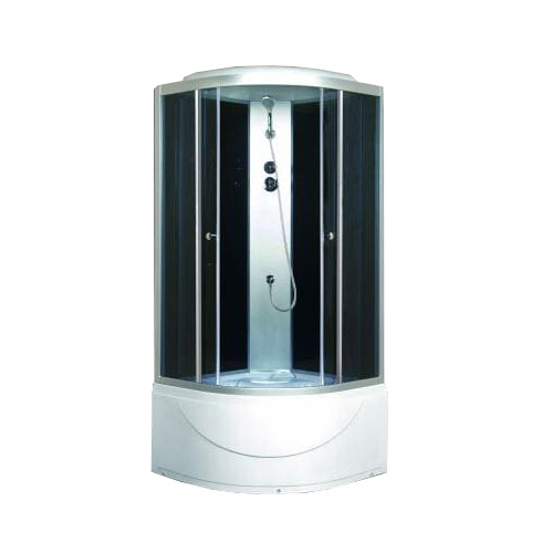 Душевая кабина "Golden Frog S90В", поддон акриловый, высокий, тонированные стекла, белый профиль 900*900*2150мм