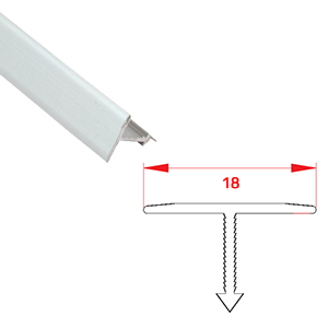 Т-профиль 18*18мм, L=2,7м, &quot;Матовое серебро&quot;