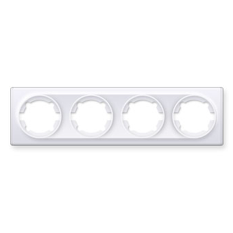 Рамка на 4 прибора белая "Florence"
