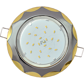 Светильник потолочный GX53 H4 9014 Ecola без рефл. "Звезда" черный хром-золото 38x116 (к+) [FI81H4ECB.]