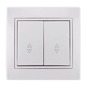 Выключатель 2-кл, проходной "Mira Lezard", скрытой проводки, белый