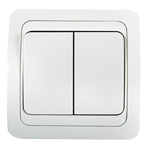 Выключатель 2-кл "IN HOME Classico" скрытой проводки, белый
