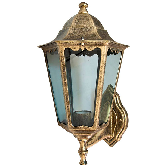 Светильник садово-парковый "Feron" настенный "6201" Е27, 100Вт, 220В, IP44, чёрное золото