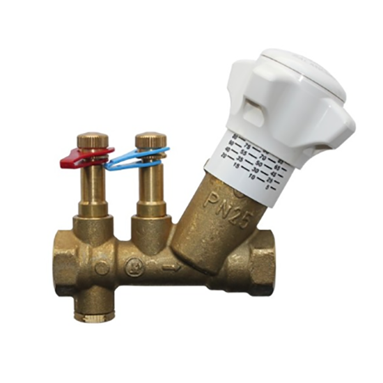 Клапан балансировочный "Giacomini" ДУ20 РУ25 в/в, с измерительными ниппелями