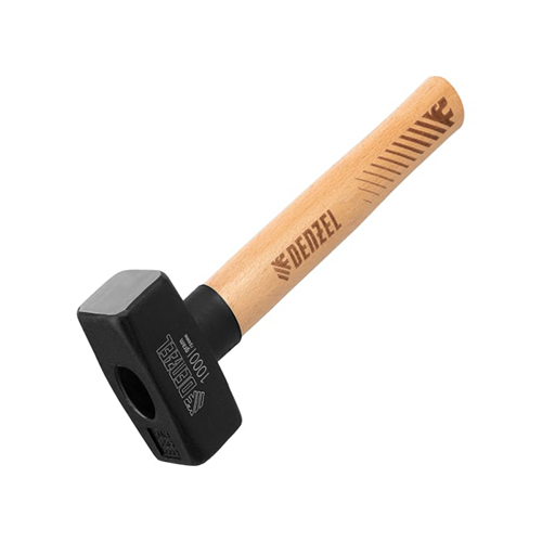 Кувалда "Denzel" 1кг, кованая головка, буковая рукоятка