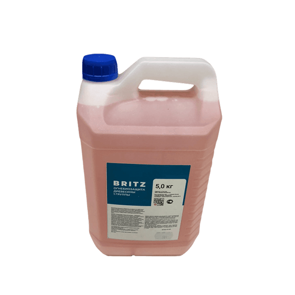 Раствор воднозащитный по дереву "Огнебиозащита I" розовая, 5кг LKM