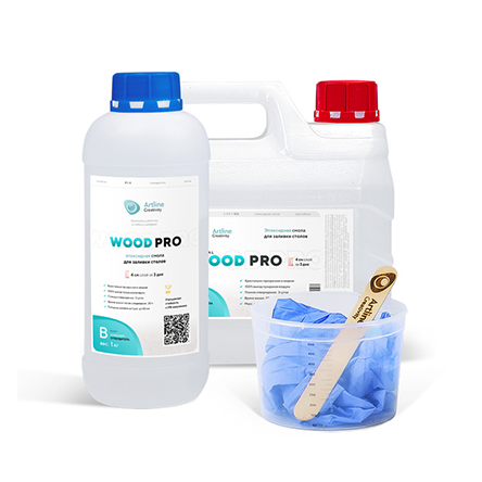 Эпоксидная смола Artline Wood PRO epoxy (2-компонентная) 4 кг