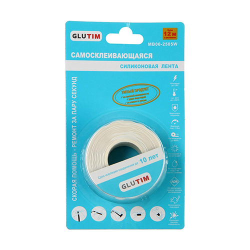 Лента самосклеивающаяся "Tim" 25мм*3м*0,5мм белая