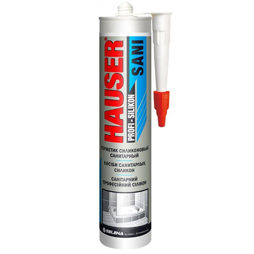 Герметик силиконовый санитарный "Hauser SANI", бесцветный, 260мл