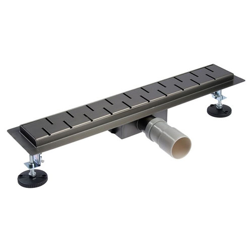 Душевой лоток "Tim" 70*500мм решетка, вороненая сталь