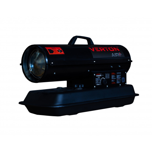 Пушка тепловая дизельная DH-15 15кВт, производ. 540м3/час, расход. топ.1,1л/ч, прямой нагрев, &quot;Verton&quot;