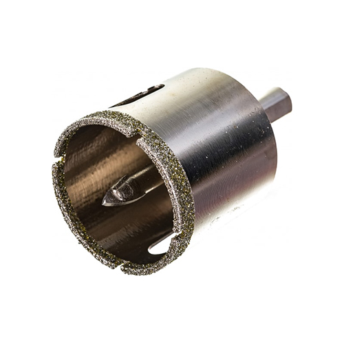 Коронка алмазная по кафелю, керамограниту, стеклу "Trio-Diamond", d40*35мм, с центрирующим сверлом, мокрый рез, трехгранный хвостовик
