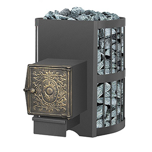 Печь банная "Везувий Скиф Стандарт 16 (ДТ-3)" стальная, объем парильного помещения 8-18м3, диаметр дымохода-115