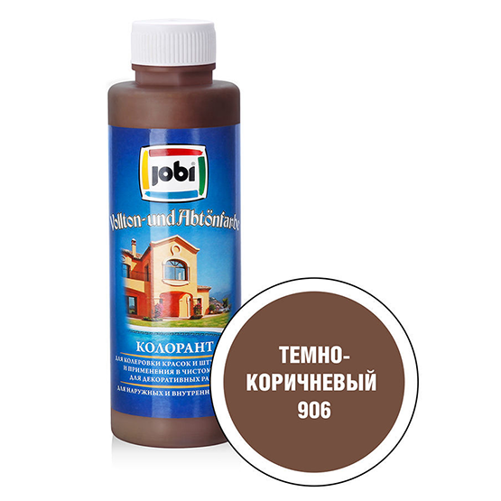 Краска колеровочная "Jobi", 0,5л, "Шоколадный (Темно-коричневый)"