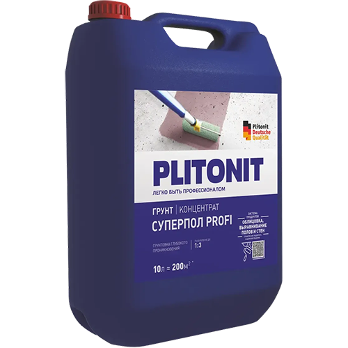 Грунт-концентрат глубокого проникновения для выравнивания пола "Грунт СуперПол PROFI", 10л