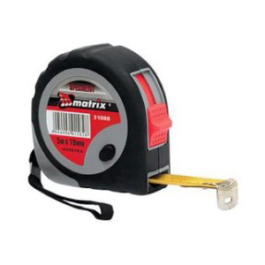 Рулетка "Continuous Fixation" 3м*16мм, обрезиненный корпус, плавная фиксация