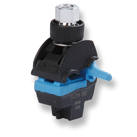 Герметичный изолированный прокалывающий зажим "SLIW50", магистраль изолированный-10-50Al/Cu; отпайка изолированный-1.5-10Al/Cu, "Ensto"