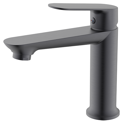 Смеситель &quot;Splenka&quot; однорычажный для умывальника &quot;S41.10.09&quot;, графит, латунь, с подводкой