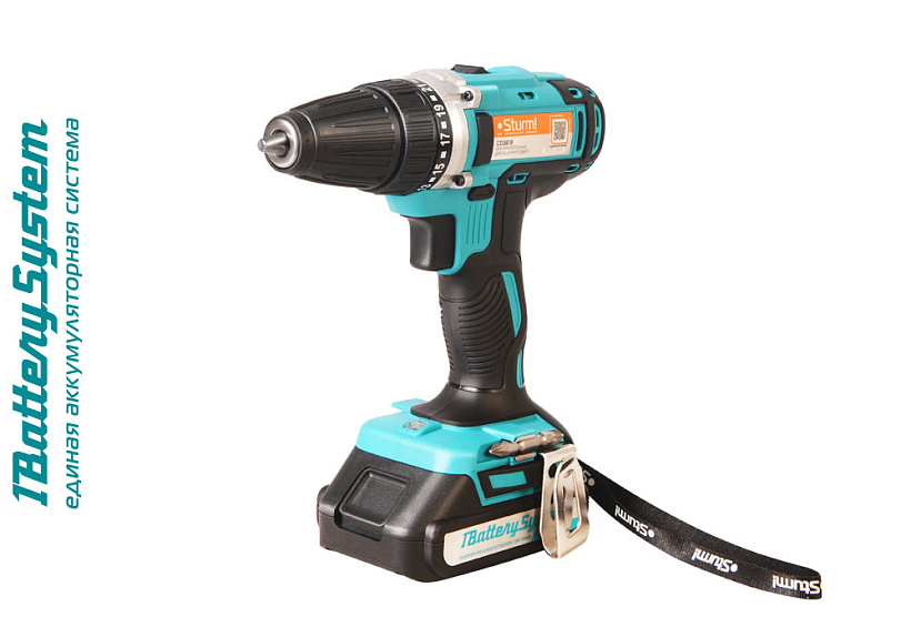 Дрель-шуруповерт аккум. б/щ "Sturm!" CD3618 18В, 60Нм, 2х2.0Ач, конусный патрон, кейс