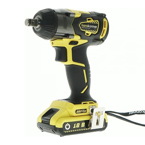 Гайковерт ударн б/щ Hanskonner, HCD18350S 18В, Unibattery,350Нм,1/2&quot;,3скор,2x2.4Ач,кейс