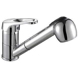 Смеситель "Aquattro Q01-2850" одноручковый для кухни, с вытяжной лейкой