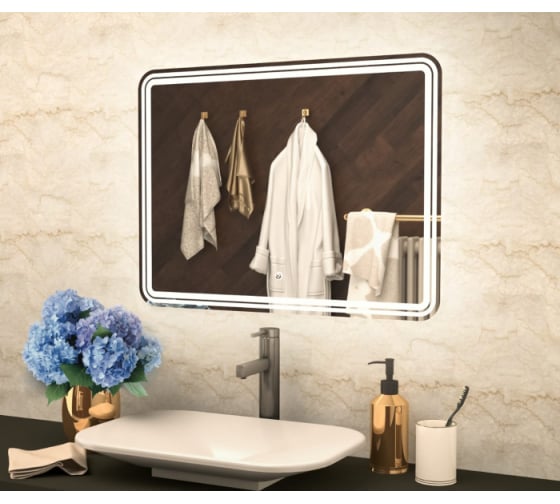 Зеркало "Адриана", 1000*800мм, сенсорный выключатель, подсветка