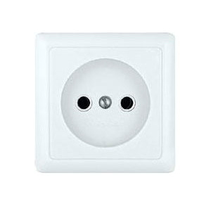 Розетка 1-ая без заземления, "Хит Wessen", накладная, белая, RА10-131-B
