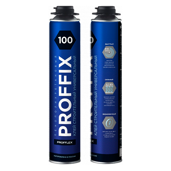 Клей-пена  универсальная строительная &quot;PROFFIX 100&quot;, 850мл